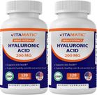 Suplemento de Ácido Hialurônico Vitamático - 240 Cápsulas (2 Frascos com 120 Cápsulas)