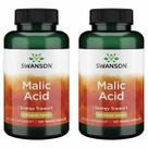Suplemento de ácido málico Swanson 600 mg, 100 cápsulas vegetais, pacote com 2