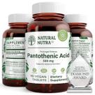 Suplemento de ácido nutra pantotênico natural 500 mg 60 comprimidos