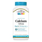 Suplemento de Cálcio 21st Century Calcium Plus D3 - 1200mg (90 Cápsulas)