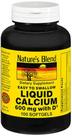 Suplemento de cálcio líquido Nature's Blend 600 mg com D3 100ct