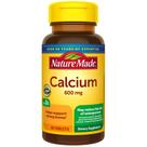 Suplemento de cálcio Nature Made 600 mg com vitamina D3 60 comprimidos