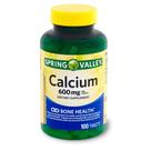 Suplemento de cálcio Spring Valley 600 mg 100 comprimidos x 3