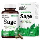Suplemento de cápsulas de sálvia selvagem e orgânica 1000 mg - 90% veganas