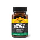 Suplemento de carvão ativado de coco Country Life 260 mg