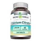 Suplemento de citrato de cálcio Amazing Formulas 1000 mg 240 comprimidos