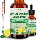 Suplemento de cortisol em gotas líquidas de 60 ml com ashwagandha de magnésio