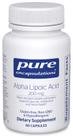 Suplemento de encapsulamentos puros de ácido alfa lipóico 200 mg 60 cápsulas