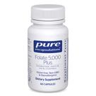 Suplemento de encapsulamentos puros de folato 5.000 mais 60 cápsulas