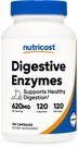 Suplemento de Enzimas Digestivas Nutricost - 620mg - 120 Cápsulas