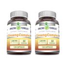 Suplemento de ervas Amazing Nutrition Ginseng Complex 1000 mg 120 ct, pacote com 2