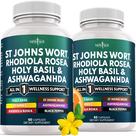 Suplemento de ervas NEW AGE St Johns Wort Blend 60 cápsulas Suplemento de ervas NEW AGE St Johns Wort Blend 60 cápsulas