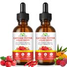 Suplemento de ervas newseel Cayenne Pepper Liquid Drops 60ml x2 Suplemento de ervas newseel Cayenne Pepper Liquid Drops 60ml x2