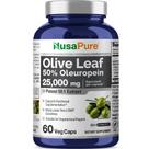 Suplemento de ervas Nusa Pure Olive Leaf 50:1 Extrato 500mg