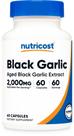 Suplemento de ervas Nutricost Black Garlic 2000mg 60 cápsulas