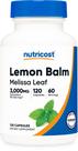 Suplemento de ervas Nutricost Erva-cidreira 3000 mg 120 cápsulas