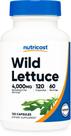 Suplemento de ervas Nutricost Extrato de alface selvagem 4000 mg 120 cápsulas