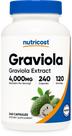 Suplemento de ervas Nutricost Extrato de Graviola 4000 mg 240 cápsulas