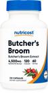 Suplemento de ervas Nutricost Extrato de vassoura de açougueiro 4500mg 120 cápsulas Suplemento de ervas Nutricost Extrato de vassoura de açougueiro 4500mg 120 cápsulas
