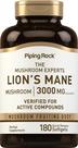 Suplemento de ervas Piping Rock Lion's Mane 3000 mg 180 cápsulas gelatinosas