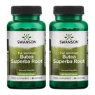 Suplemento de ervas Swanson Butea Superba Root 400 mg 60 cápsulas, 2 pacotes