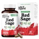 Suplemento de ervas Wild & Organic Red Sage 1200 mg 90 cápsulas