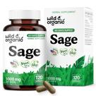 Suplemento de ervas Wild & Organic Sage 1000mg 120 cápsulas