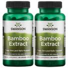 Suplemento de extrato de bambu Swanson 70% de sílica 60 cápsulas x2