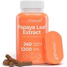 Suplemento de extrato de folha de mamão LonglifeNutri 1.200 mg 240 cápsulas