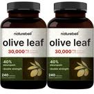Suplemento de extrato de folha de oliveira NatureBell 30000 mg 480 cápsulas