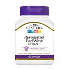 Suplemento de extrato de vinho tinto de resveratrol do século 21 90 cápsulas Suplemento de extrato de vinho tinto de resveratrol do século 21 90 cápsulas