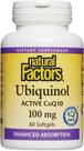Suplemento de fatores naturais Ubiquinol Active CoQ10 100mg