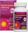 Suplemento de fatores naturais: vitamina B12, metilcobalamina, 5000mcg