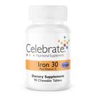 Suplemento de Ferro Celebrate Vitamins - 30mg de Ferro + 60mg de Vitamina C
