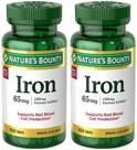 Suplemento de Ferro Nature's Bounty - 65mg (325mg de Sulfato Ferroso)