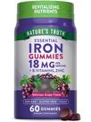 Suplemento de ferro Nature's Truth Iron Gummies 60 gomas veganas