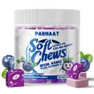 Suplemento de ferro Soft Chew com vitamina C, sabor de mirtilo, 60 quilates
