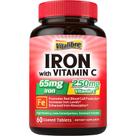 Suplemento de ferro Vitalibre 65 mg de ferro carbonílico com 250 mg de vitamina C