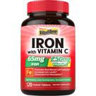Suplemento de ferro Vitalibre 65mg com vitamina C 120 comprimidos