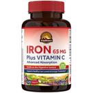 Suplemento de ferro Vitalitown 65 mg com 250 mg de vitamina C 120 comprimidos
