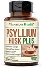 Suplemento de fibra Psyllium Husk Powder em cápsulas 60 veganas