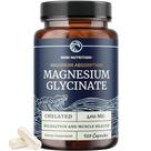 Suplemento de glicinato de magnésio Nobi Nutrition 400mg 120 cápsulas