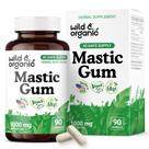 Suplemento de goma de mástique selvagem e orgânica 1000mg 90 cápsulas Suplemento de goma de mástique selvagem e orgânica 1000mg 90 cápsulas