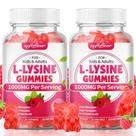 Suplemento de gomas de L-Lisina Softbear 1000 mg de framboesa 120 unidades