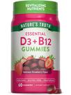 Suplemento de gomas Nature's Truth de vitamina D3 e B12 60 ct