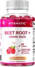 Suplemento de gomas vitamáticas de raiz de beterraba 3000 mg com vitamina B6, B12