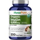 Suplemento de inulina Nusa Pure em pó 300 mg 200 cápsulas vegetais Suplemento de inulina Nusa Pure em pó 300 mg 200 cápsulas vegetais