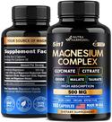 Suplemento de magnésio NUTRAHARMONY 5 em 1 Complexo 500 mg 180 cápsulas