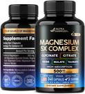 Suplemento de magnésio NUTRAHARMONY 5 em 1 Complexo 500 mg 240 cápsulas