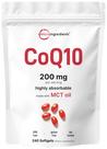 Suplemento de microingredientes CoQ10 200 mg 240 cápsulas gelatinosas